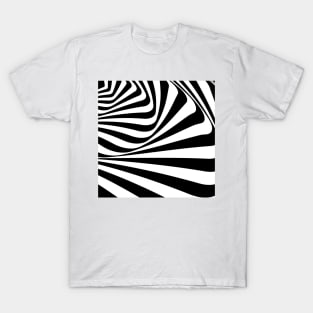 Abstract Art Strips black white T-Shirt